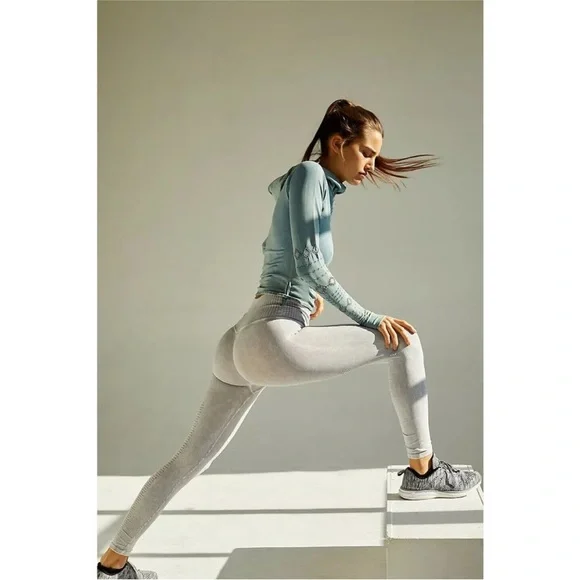 Free People Movement Good Karma Leggings In Ice Grey - Picture 5 of 9